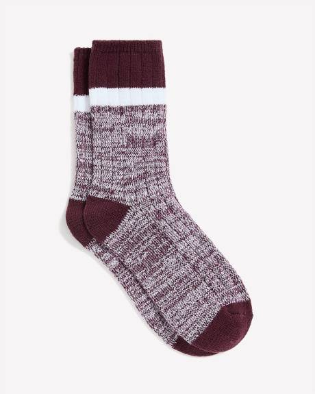 Chaussettes à blocs de couleur ton sur ton