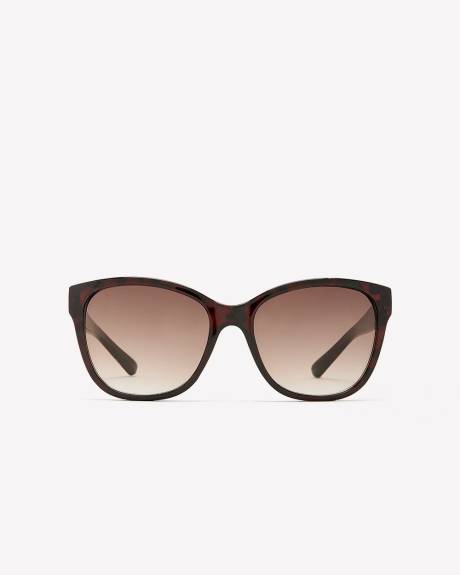 Lunettes de soleil Wayfarer à détail métallique