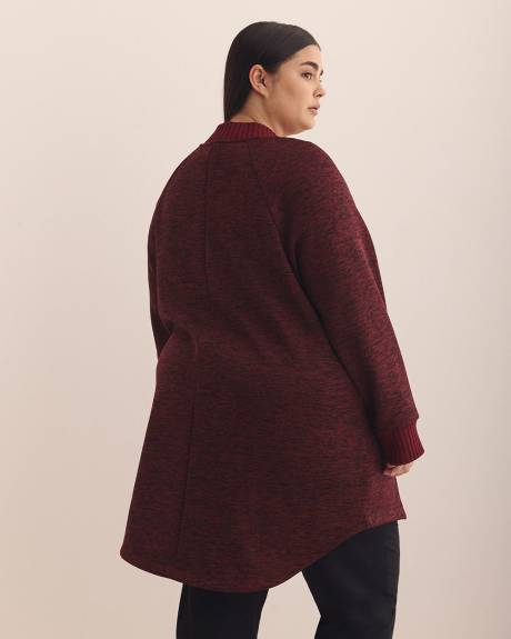 Long Bonded Fleece Bomber Jacket - Active Zone