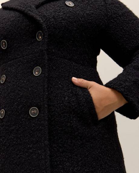 Long Double-Breasted Military Coat - Addition Elle