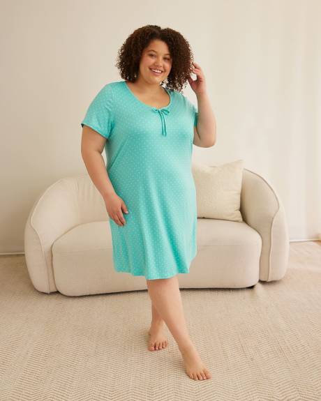 Chemise de nuit à manches courtes imprimée - ti Voglio