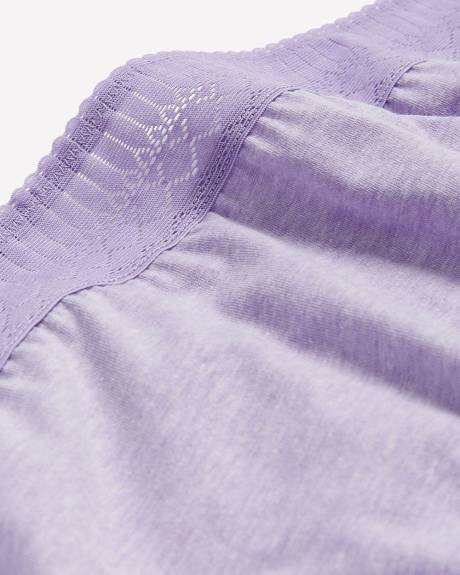 Culotte classique en coton teint avec taille en dentelle - ti Voglio