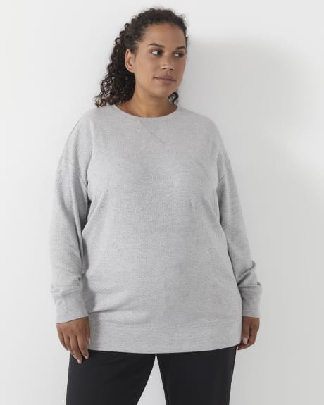 Jacquard Sweatshirt with Placement Print - Active Zone