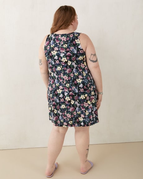 Responsible, Sleeveless Swing Dress with Square Neckline