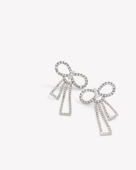 Shiny Bow Shaped Earrings