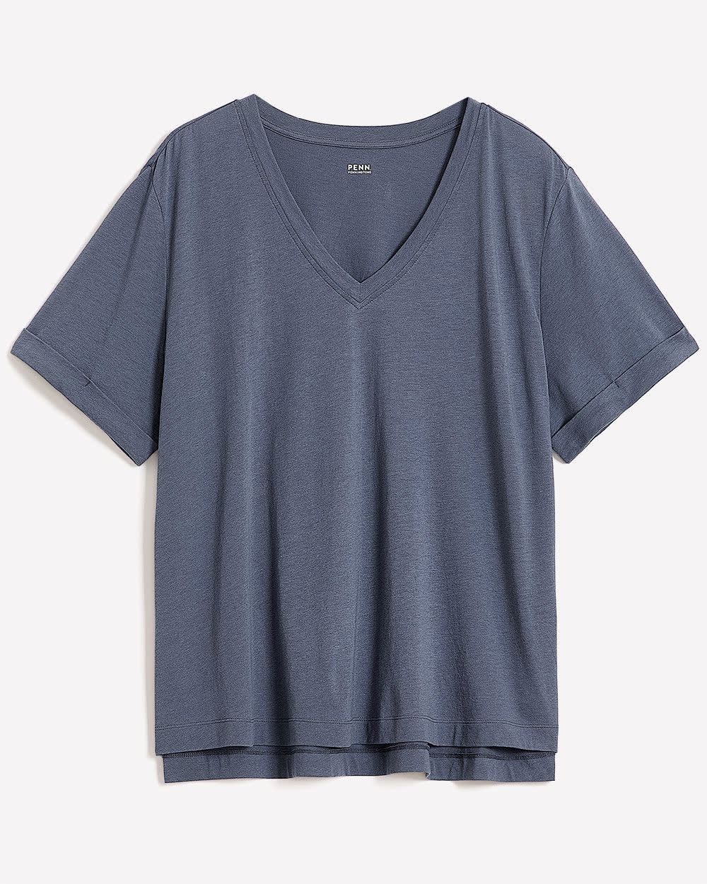 Responsible, Boyfriend-Fit V-Neck Tee - PENN. Essentials Responsible, Boyfriend-Fit V-Neck Tee - PENN. Essentials