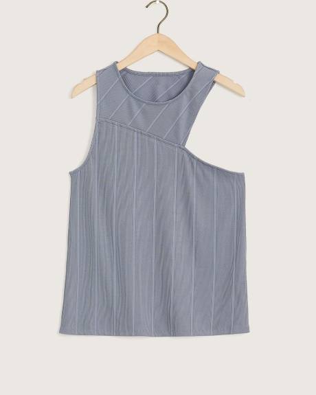 Sleeveless Asymmetrical Short Top - Addition Elle