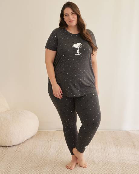 Legging de nuit à pois avec imprimé Snoopy - ti Voglio