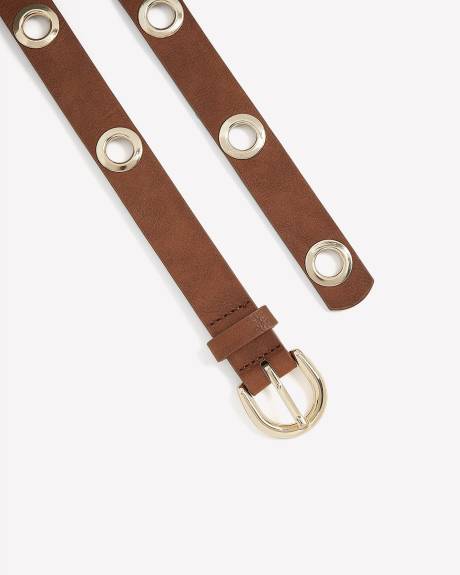 Denim Belt with Eyelets