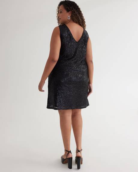 Sleeveless Sequins Knit Dress