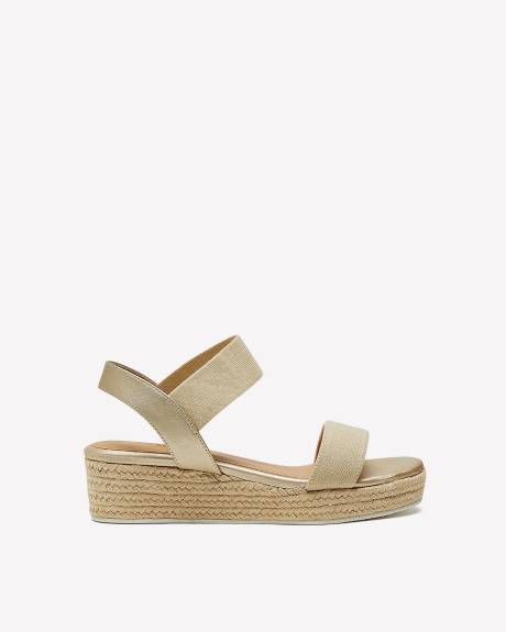 Extra Wide Width, Double Strap Flatform Wedge Sandal