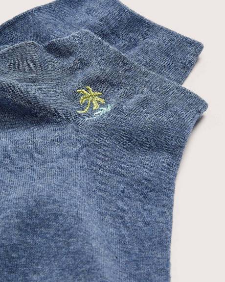Ankle Socks with Palm Tree Print