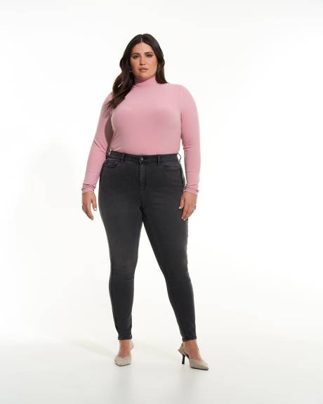Mockneck Ribbed Tee - Addition Elle - PENN. Essentials