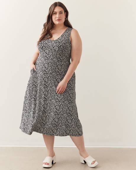 Responsible, Sleeveless Maxi Empire Dress
