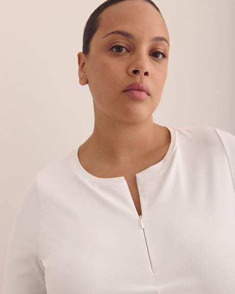 Fitted Long-Sleeve Half-Zip Top - Active Zone
