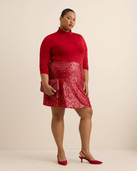 Red Long-Sleeve Knit Turtleneck - PENN. Essentials