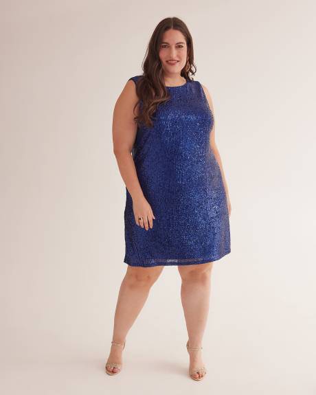 Sleeveless Sequins Knit Dress