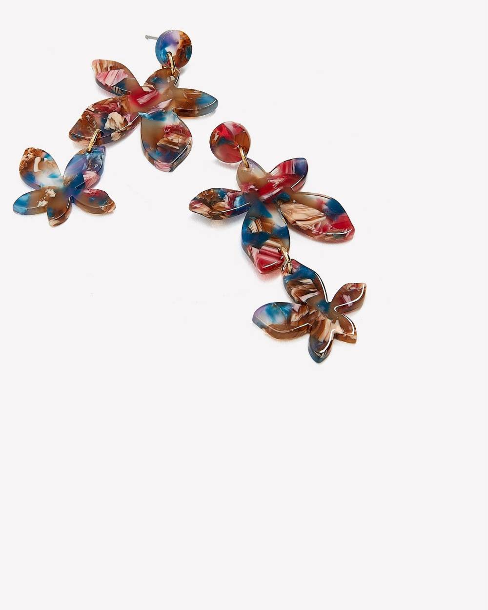 Colourful Flower Pendant Earrings - Addition Elle