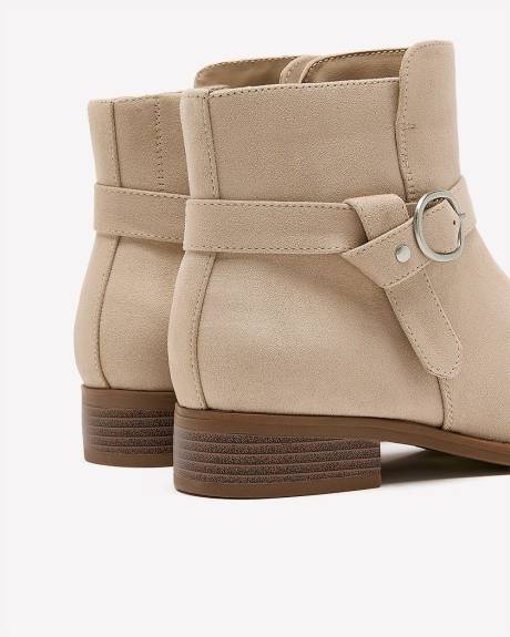 Extra Wide Width, Microsuede Bootie with Foldover Buckle