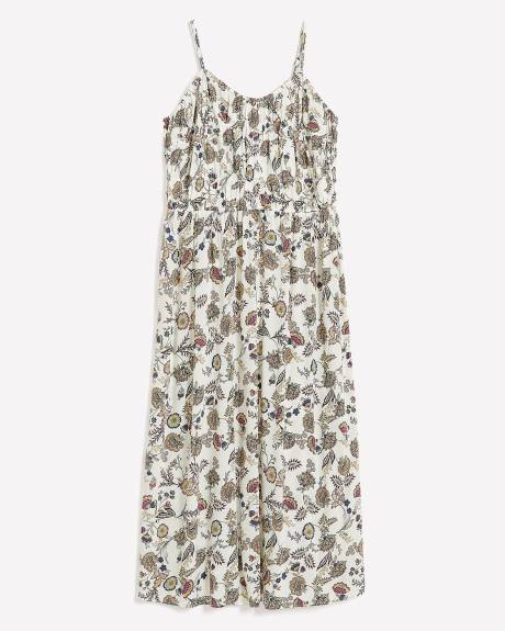 Responsible, Floral Woven Fit-and-Flare Maxi Dress