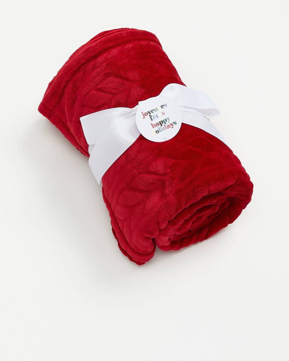 Red Cable Plush Blanket - ti Voglio