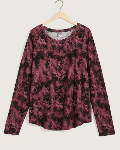 Printed Long-Sleeve Crewneck T-Shirt - Active Zone