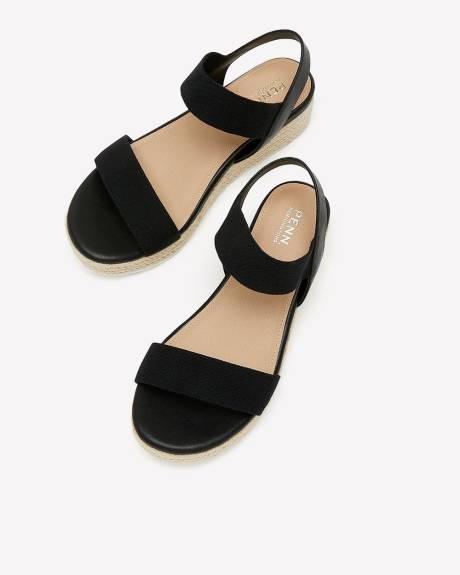 Extra Wide Width, Double Strap Flatform Wedge Sandal