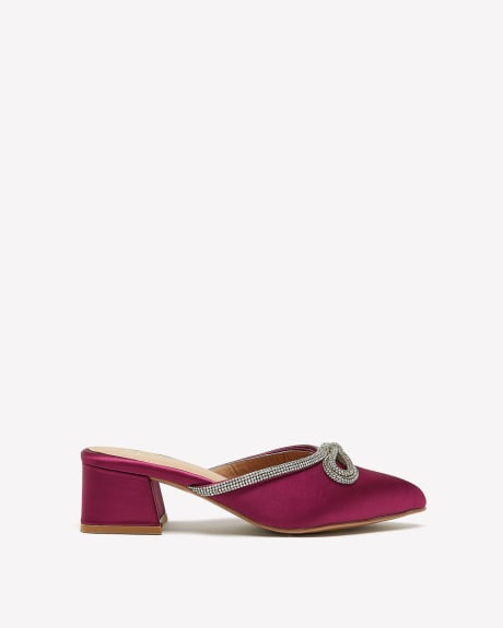Extra Wide Width, Pointy Faux-Satin Shoes | Penningtons