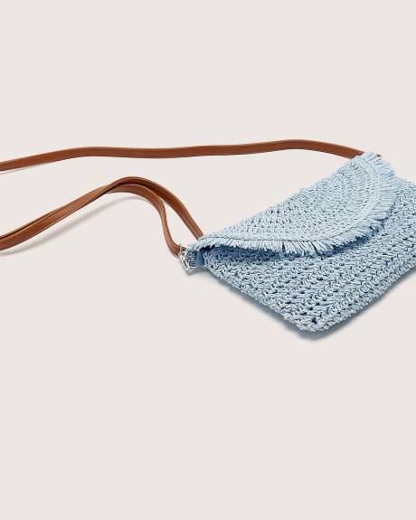 Blue Straw Clutch Bag - Addition Elle