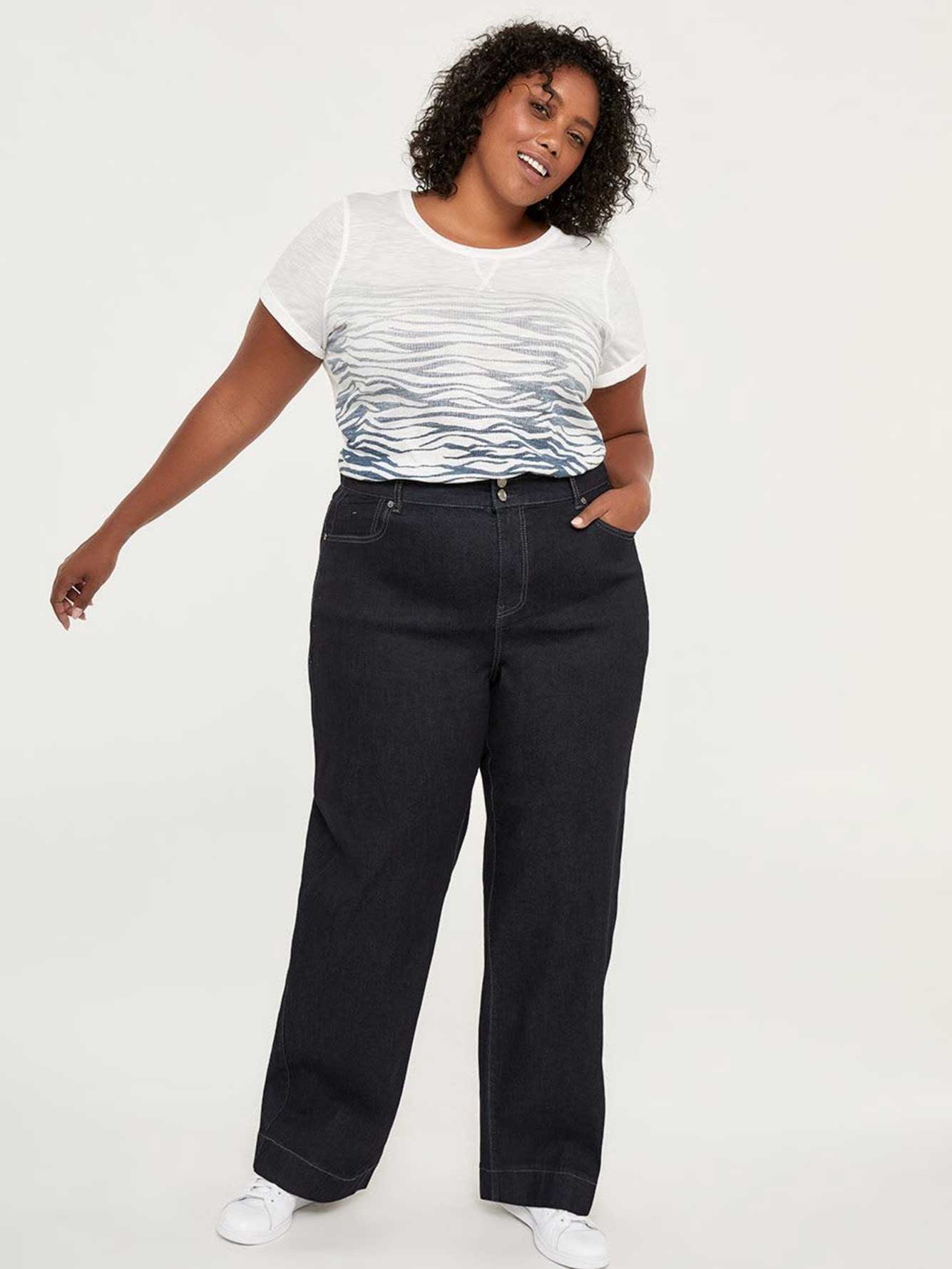curvy wide leg jeans