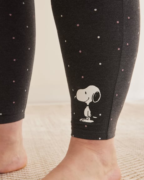 Sleep Legging with Polka-Dot and Snoopy Print - ti Voglio
