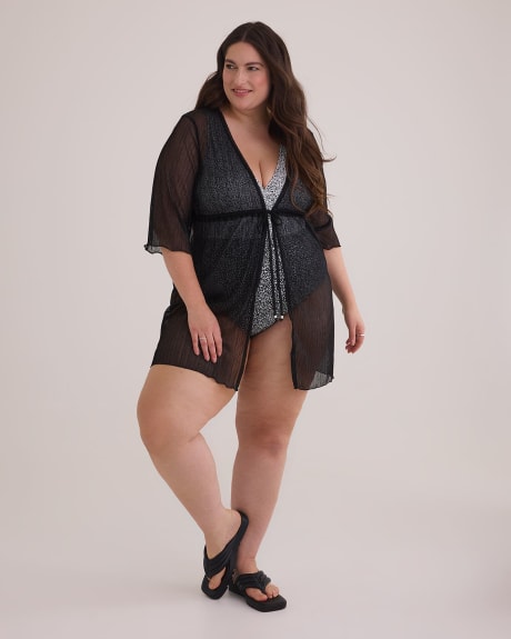 Shimmer Lux See-Through Swim Cover-Up - Cover Me