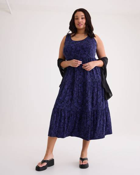 Responsible, Sleeveless Tiered Maxi Dress
