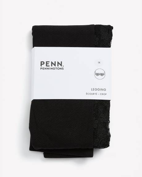 Responsible, Cropped Legging with Lace Insert