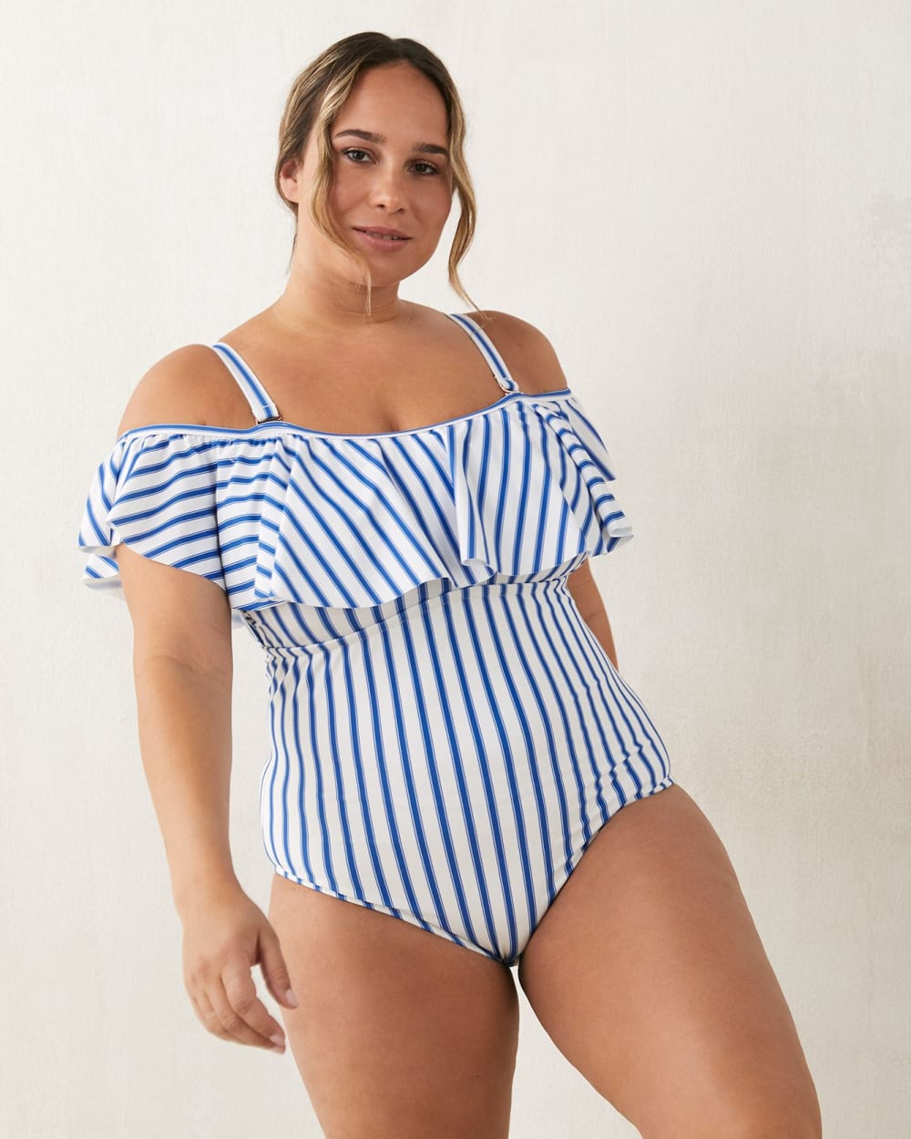 Striped Tortuga One Piece Swimsuit - Raisins Curve