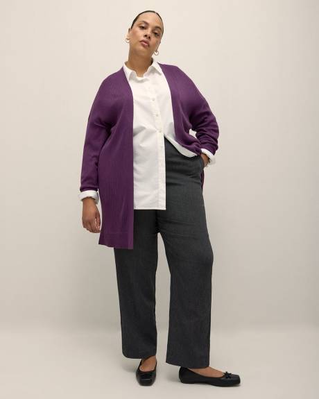 Responsible, Ribbed Open Cardigan