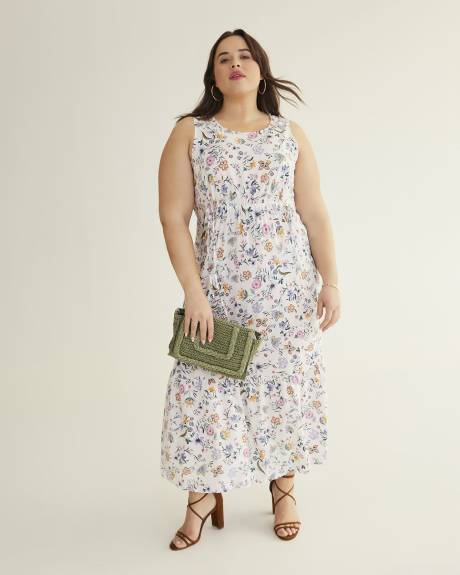 Responsible, Sleeveless Tiered Maxi Dress