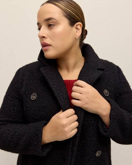 Long Double-Breasted Military Coat - Addition Elle
