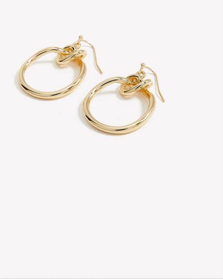 Boucles d'oreilles anneaux avec noeud
