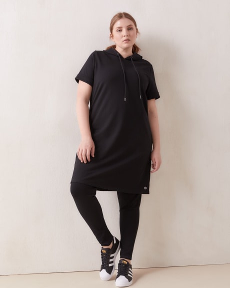 Solid French Terry Hoodie Dress - ActiveZone