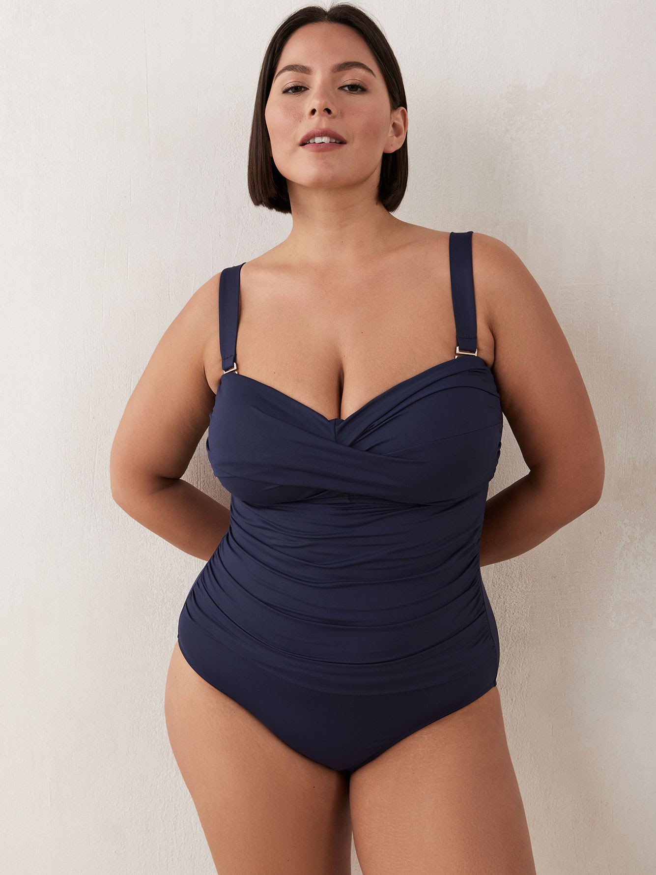 Twist Front Shirred One Piece - Anne Cole