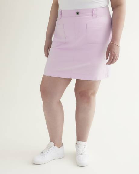 Jupe-short cargo avec bande de taille côtelée
