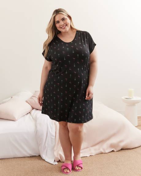 Sleeveless Short Printed Sleepshirt - ti VOGLIO