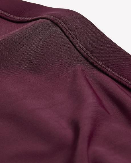 High-Cut Burgundy Microfibre Brief - ti Voglio
