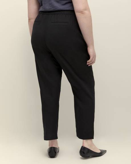 Linen Blend Tapered-Leg Pant