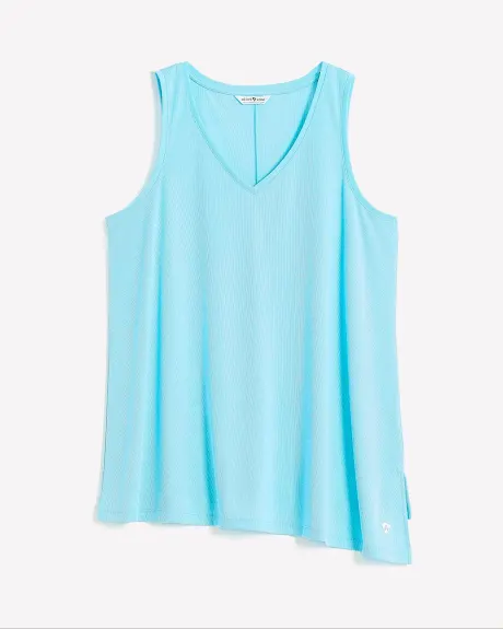Asymetrical Ribbed Knit Tank - Active Zone