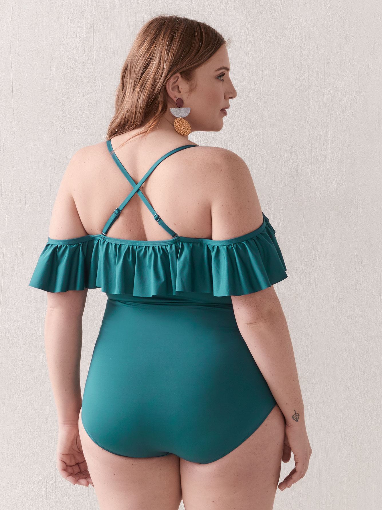 Elba Ruffle OnePiece Swimsuit City Chic Penningtons