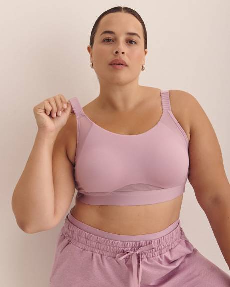 Wireless Mauve Medium Support Sports Bra - Active Zone