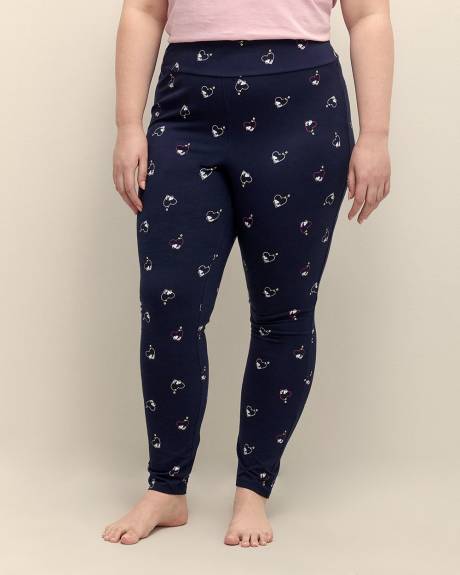 Legging pyjama bleu marine de Snoopy - Disney