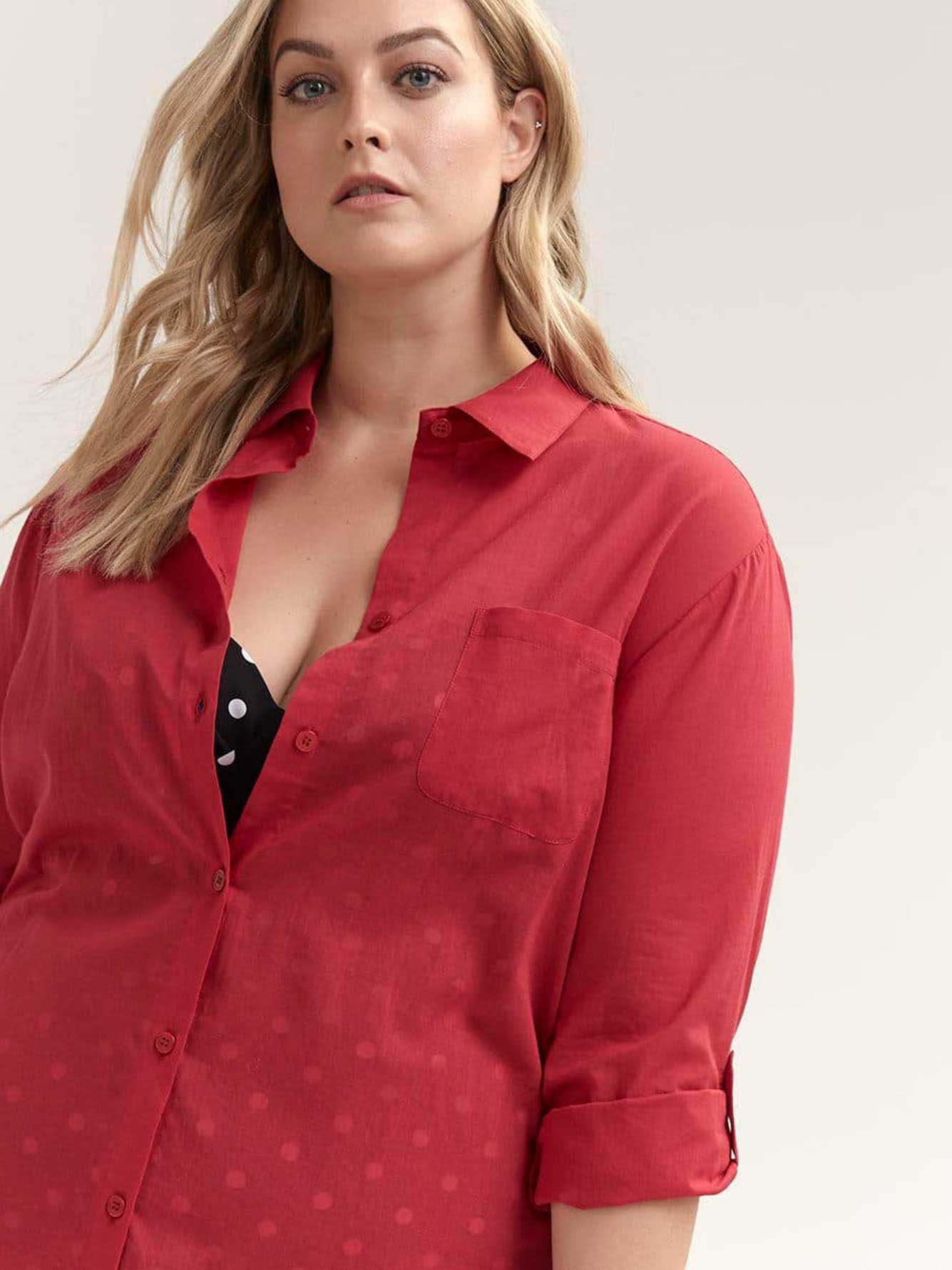 Cotton ButtonDown Swim CoverUp Sea Penningtons